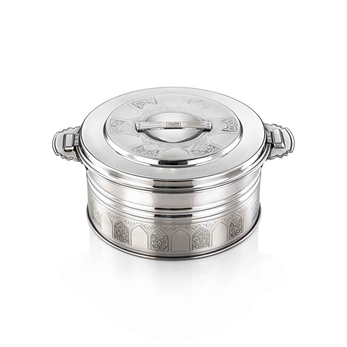 Almarjan 4000 ML Shaharzad Collection Stainless Steel Hot Pot Silver - H23E19