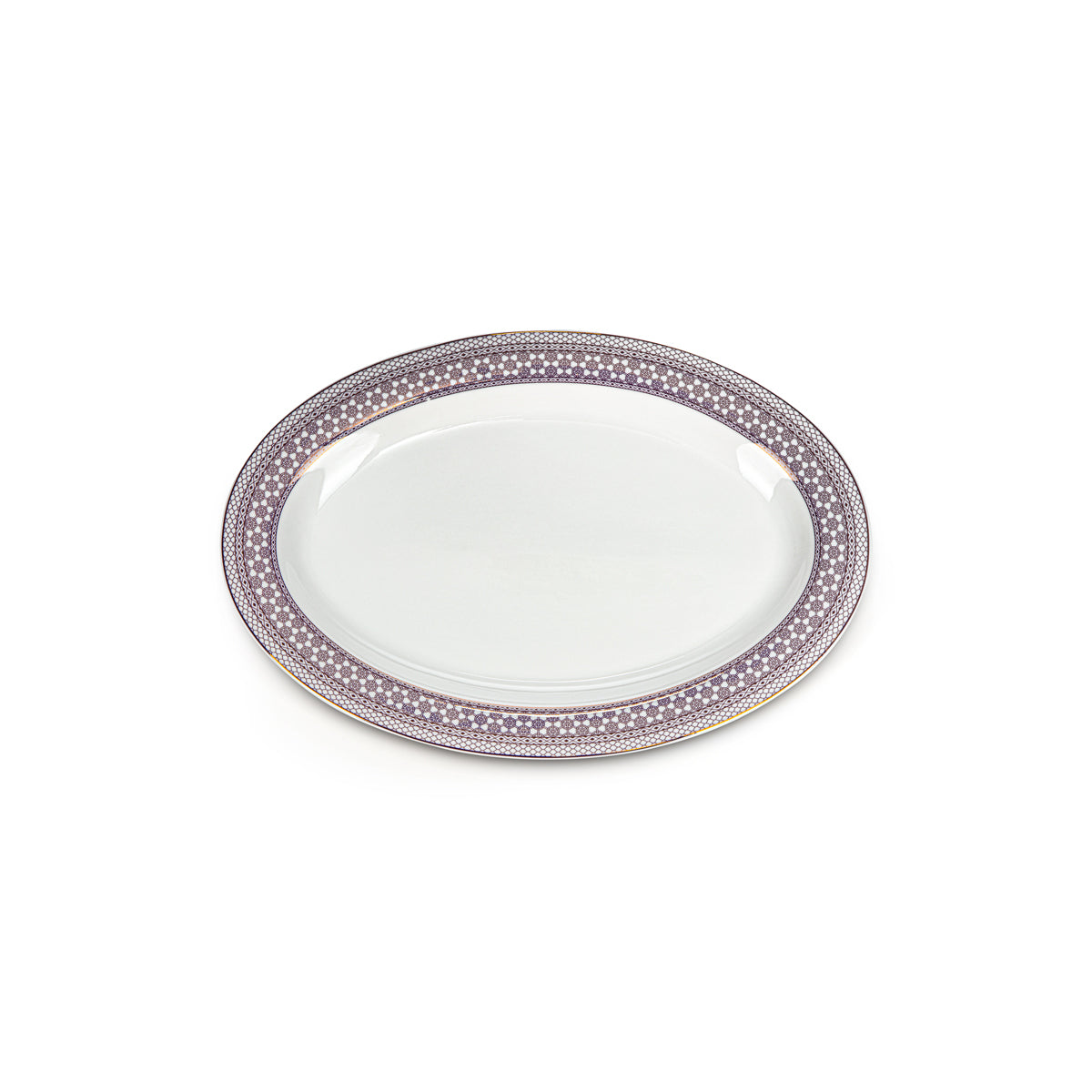 Almarjan 6 Pieces 12 Inch Oval Plate Set - SX-015