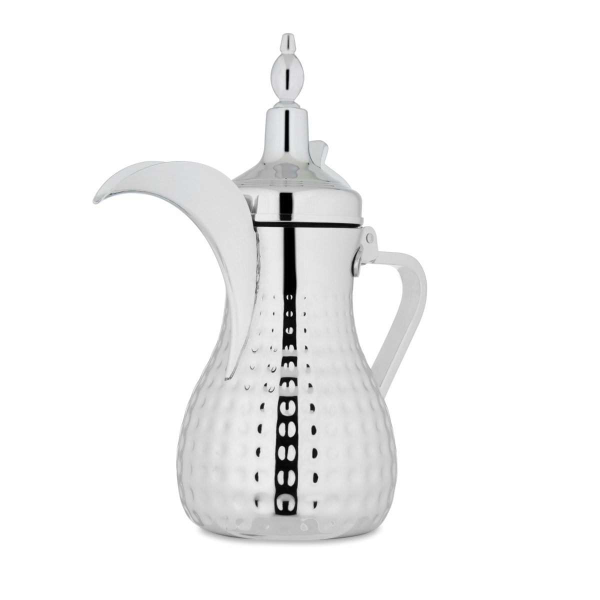 Almarjan 1.5 Liter Hammered Collection Stainless Steel Dallah Silver- STS0010551