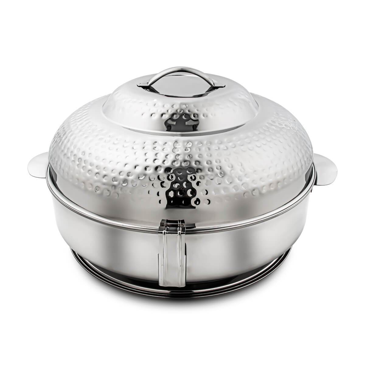 Almarjan 50 CM Atbaq Collection Stainless Steel Hot Pot Silver - STS0292525