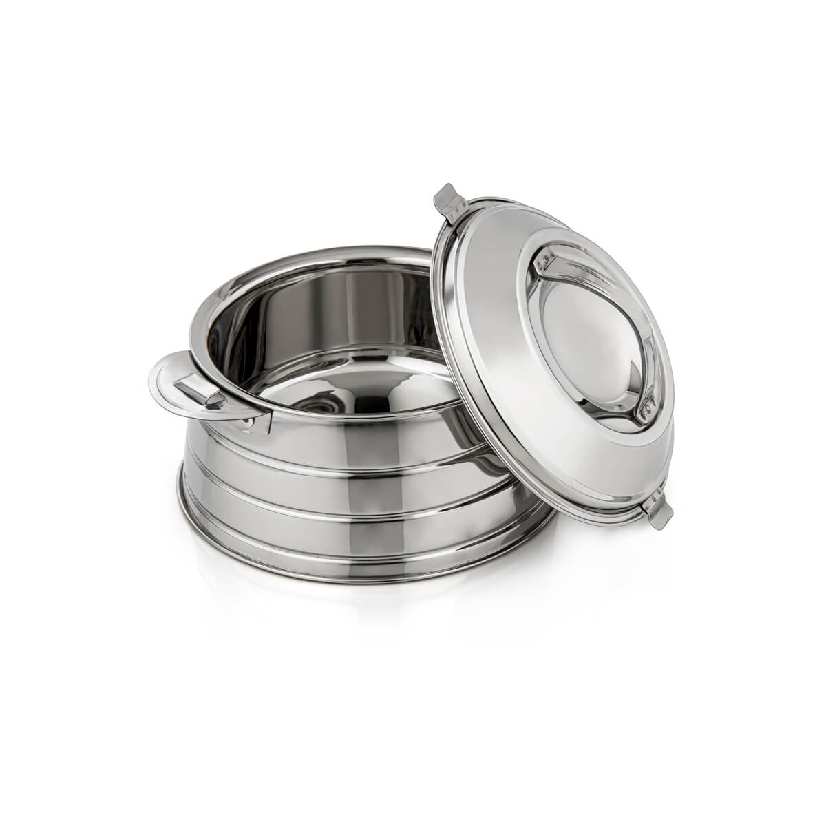 Shop Online Almarjan 4 Pieces Mini Ahram Collection Stainless Steel Hot Pot Silver - sts0292600 at almarjanstore.com